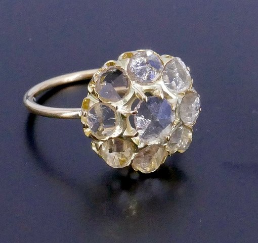 Gold Daisy Ring With Pink Diamonds