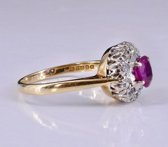Bague marguerite or rubis birman-photo-1