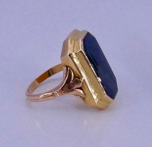 19th-century Gold And Onyx Ring -photo-2