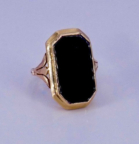 19th-century Gold And Onyx Ring -photo-3