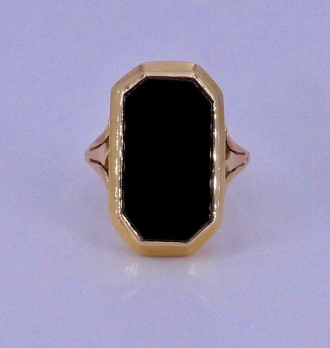 19th-century Gold And Onyx Ring -photo-2