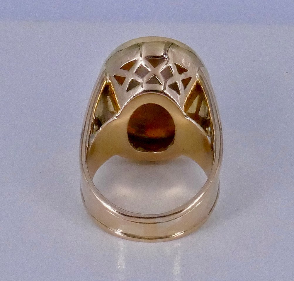 Bague opale or jaune 1950/60-photo-3