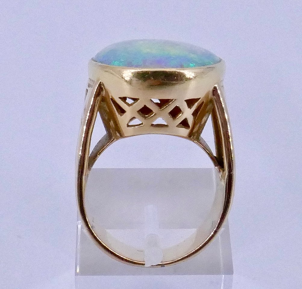 Bague opale or jaune 1950/60-photo-5