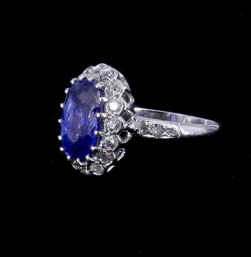 1920s Ceylon Sapphire Pompadour Ring-photo-2