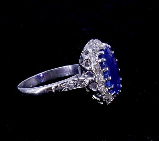 1920s Ceylon Sapphire Pompadour Ring-photo-3