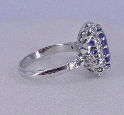 1920s Ceylon Sapphire Pompadour Ring-photo-4