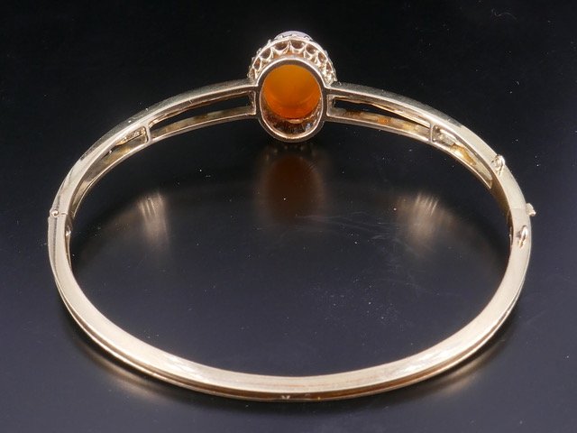19th-century Gold Cameo Bracelet Depicting Diana The Huntress -photo-1