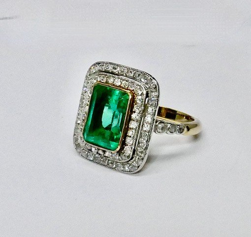 1930 Emerald And Diamond Ring-photo-2