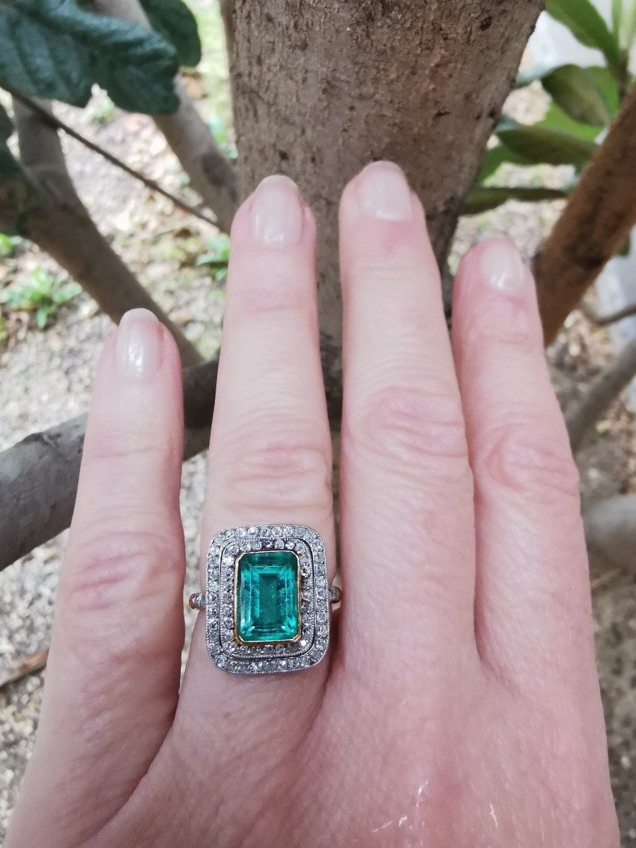 1930 Emerald And Diamond Ring-photo-1