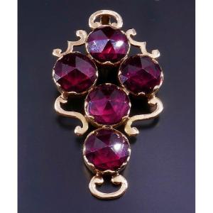 Perpignan Garnet Cross Pendant