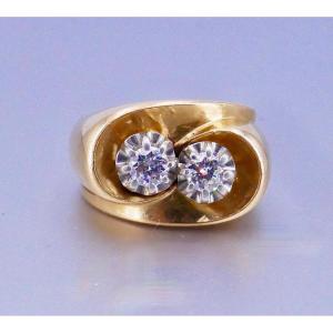 50s Gold Diamond Ring