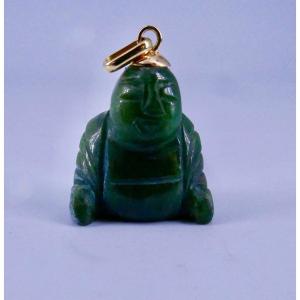 Pendentif Bouddha Or Jade Néphrite 