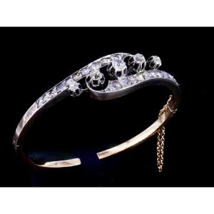 Bracelet Napoléon III Or Argent Diamants 