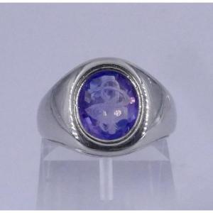 Intaglio Ring On Sapphire, 1930s