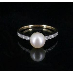 Bague perle début XX ème siècle 