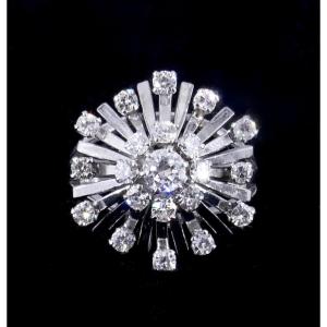 Bague Étoile or blanc diamants 1960