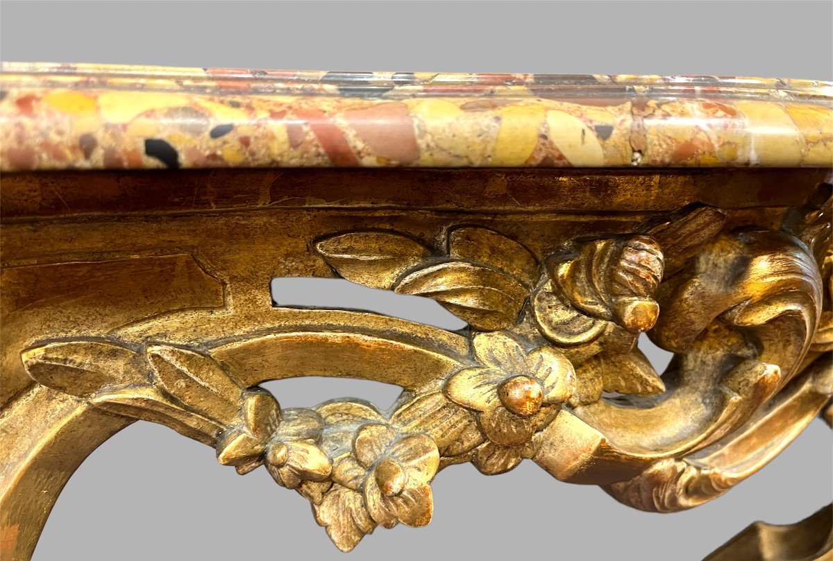 Console In Golden Wood. Louis XV Period-photo-2
