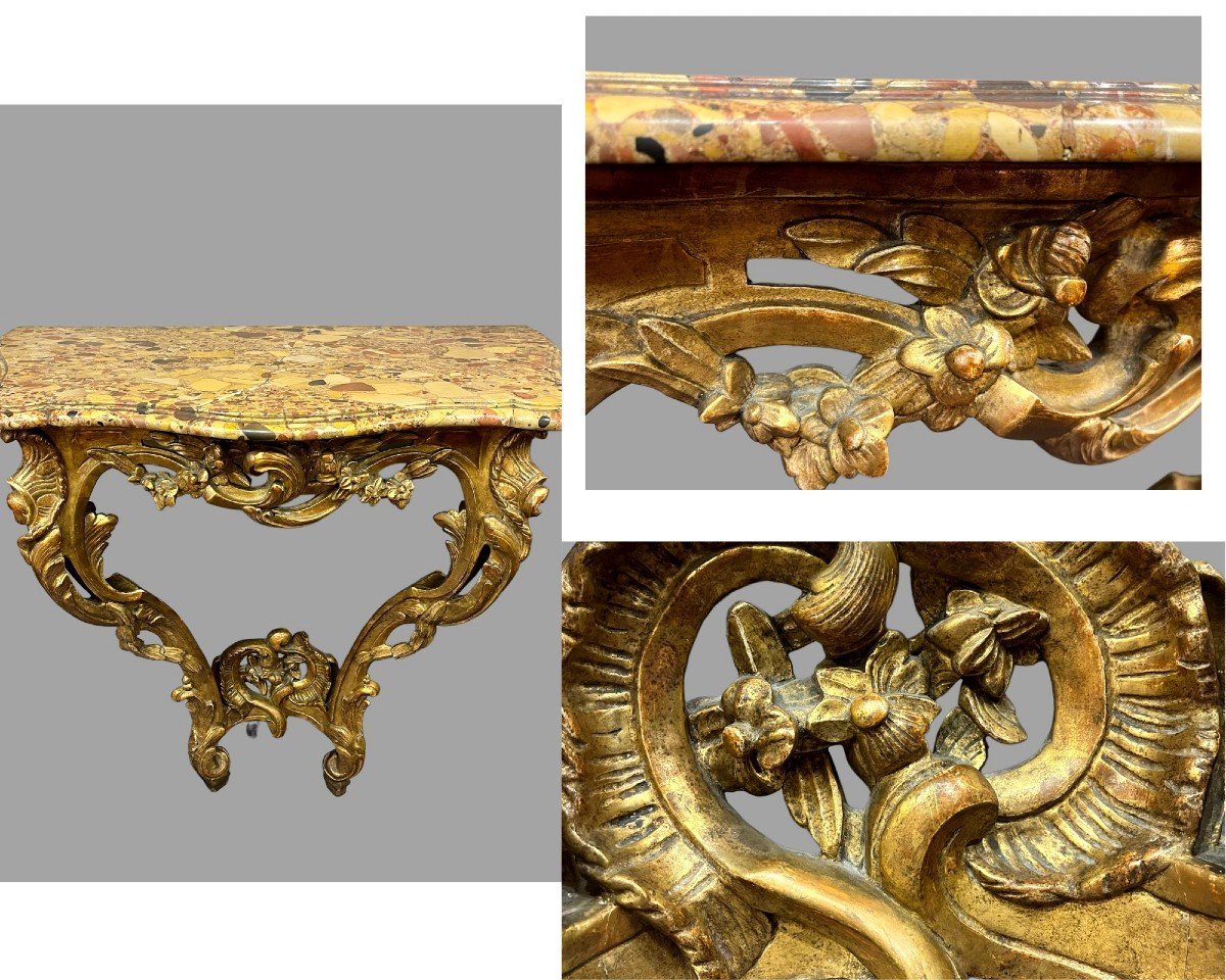 Console In Golden Wood. Louis XV Period