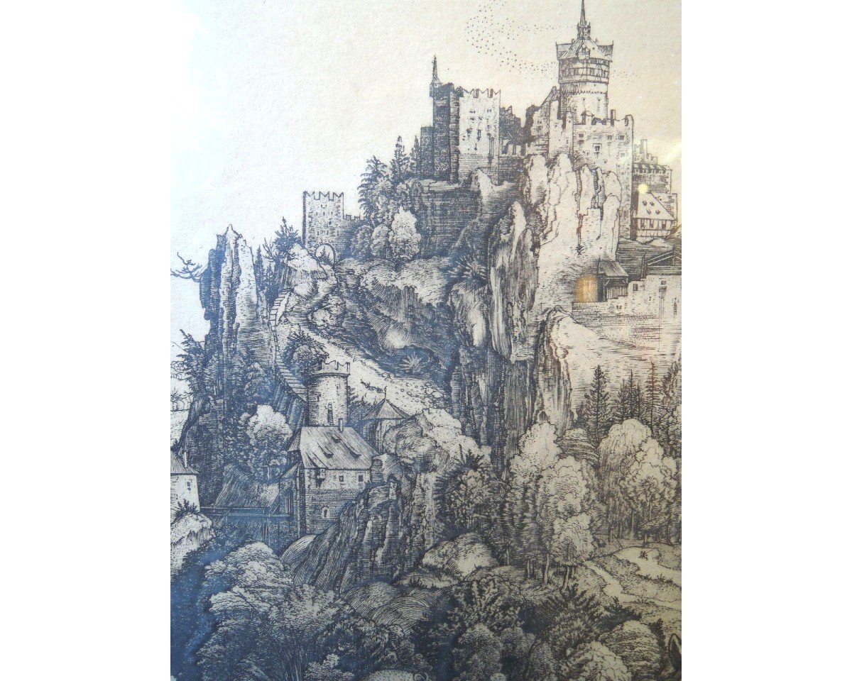 ALBRECHT DURER. "Saint Eustace". Estampe du XIXè siècle-photo-1