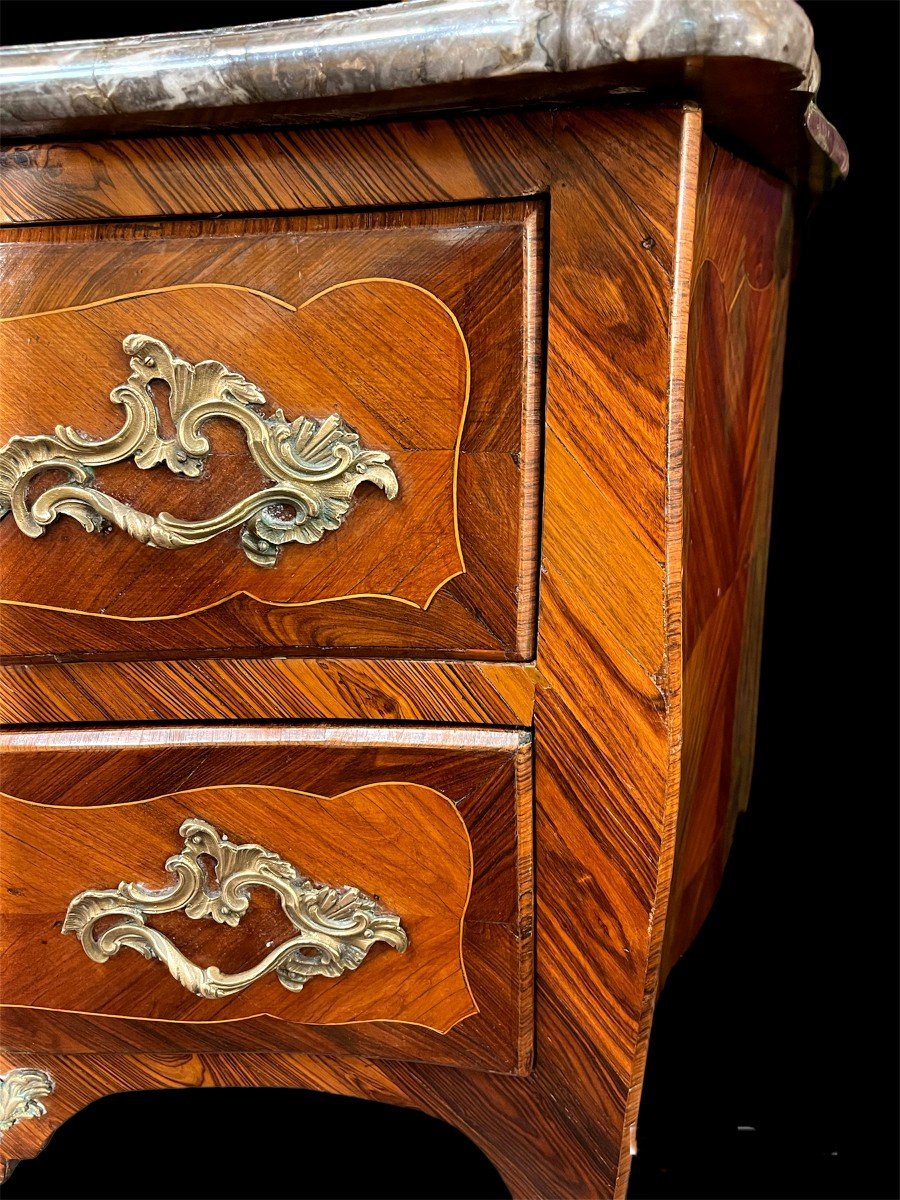 Petite Commode Sauteuse Epoque Louis XV-photo-5