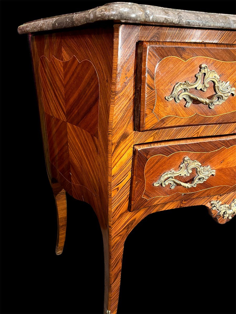 Petite Commode Sauteuse Epoque Louis XV-photo-6
