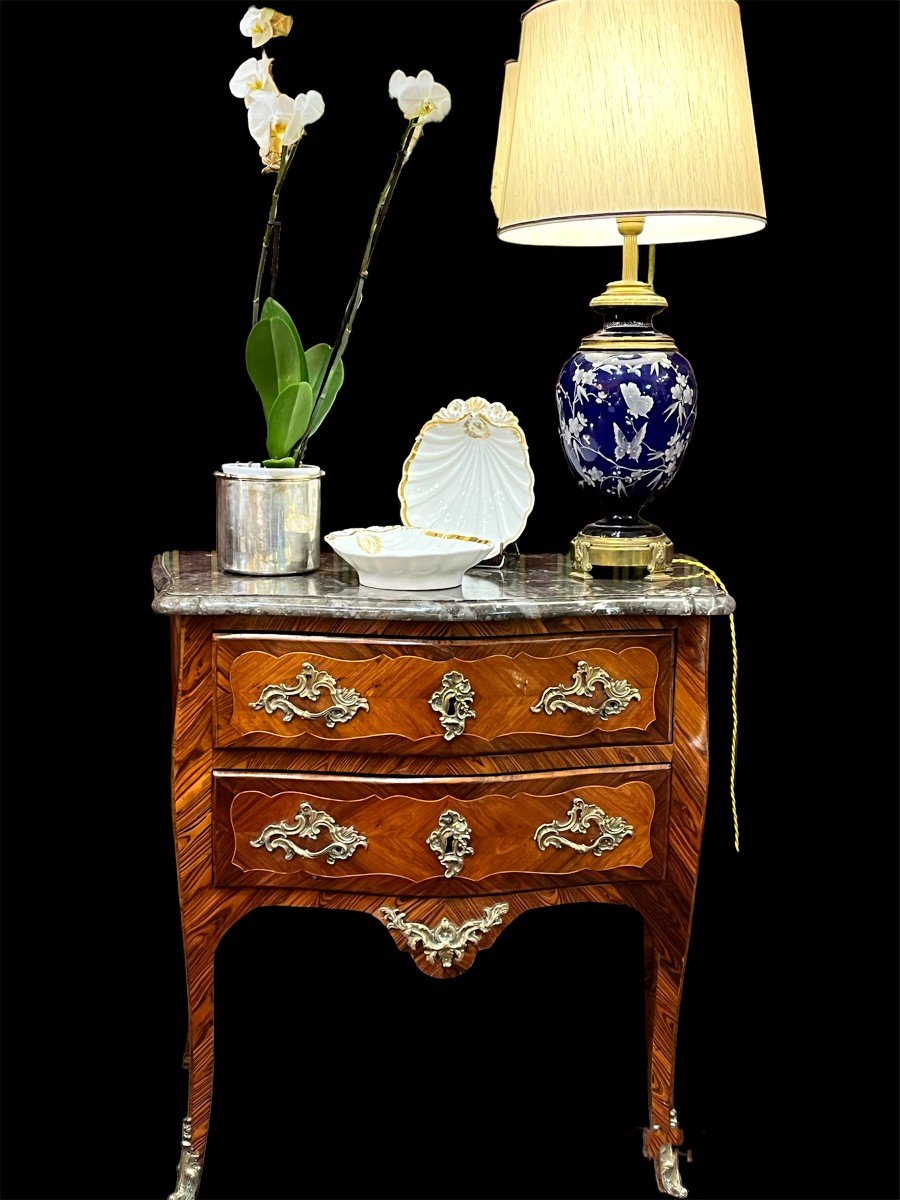 Petite Commode Sauteuse Epoque Louis XV-photo-7