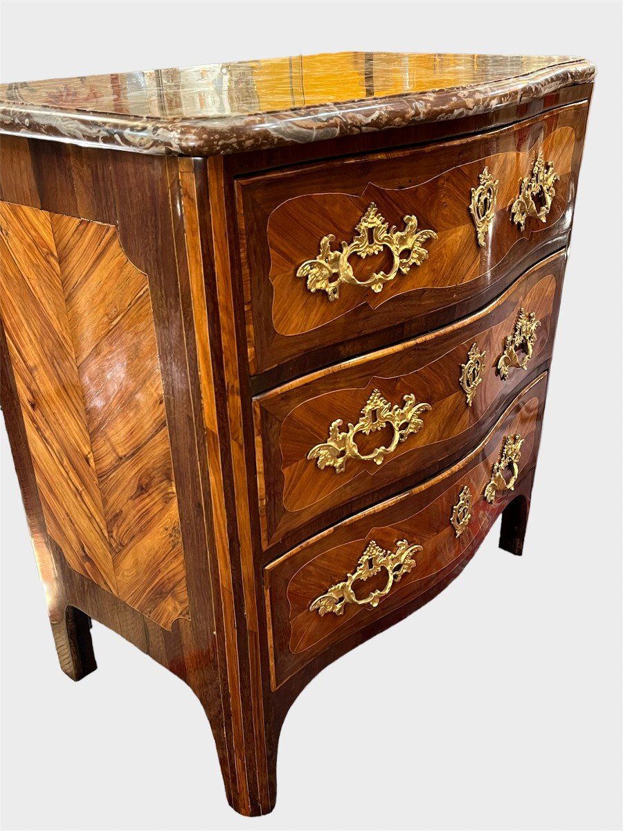 Petite Commode En Marqueterie, Epoque Régence-photo-2