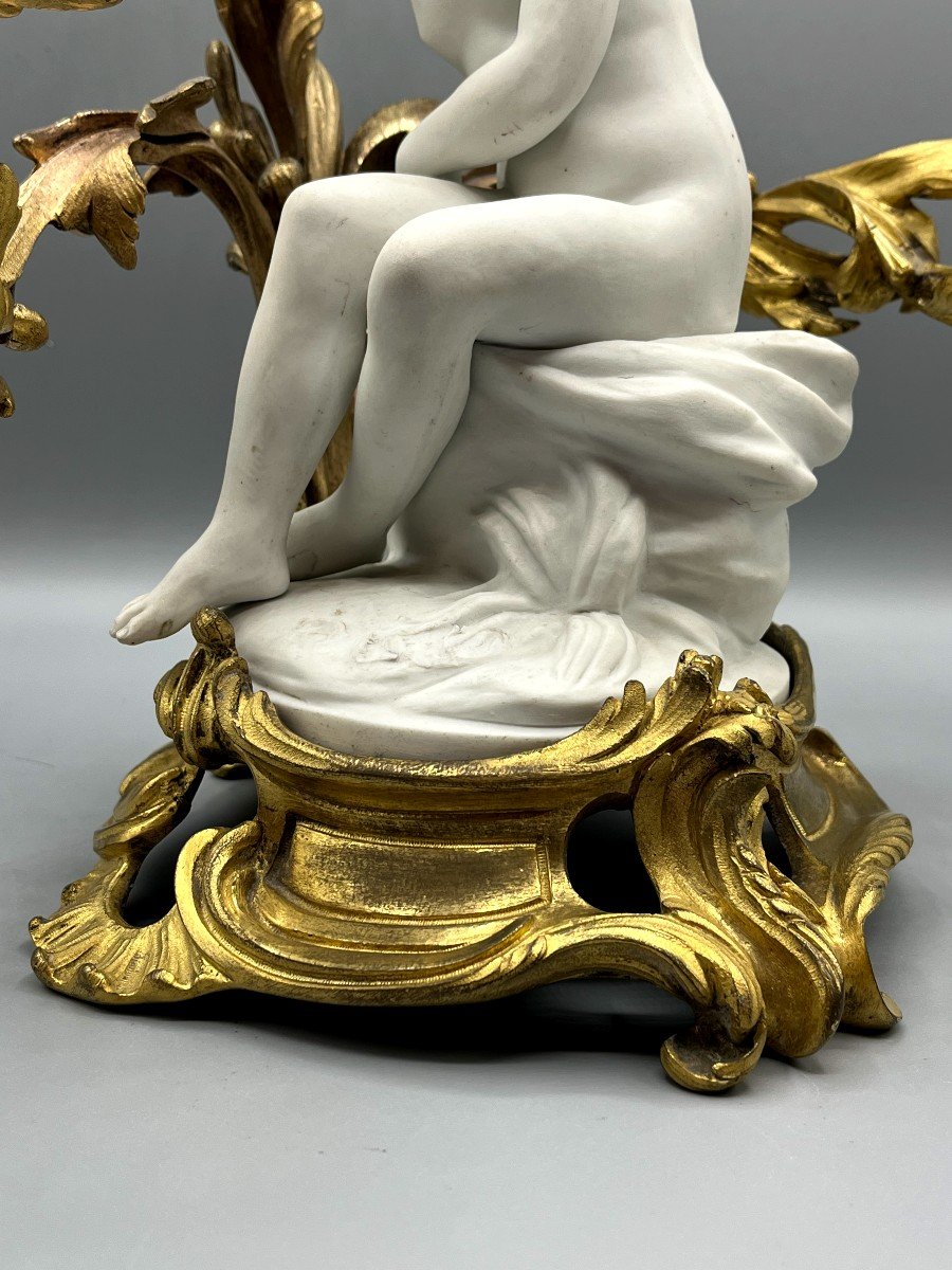 Sevres. Pair Of Biscuits Mounted And Bronze, Napoleon III Period-photo-4