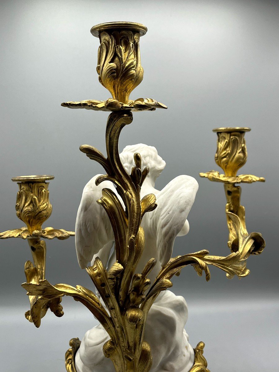 Sevres. Pair Of Biscuits Mounted And Bronze, Napoleon III Period-photo-8