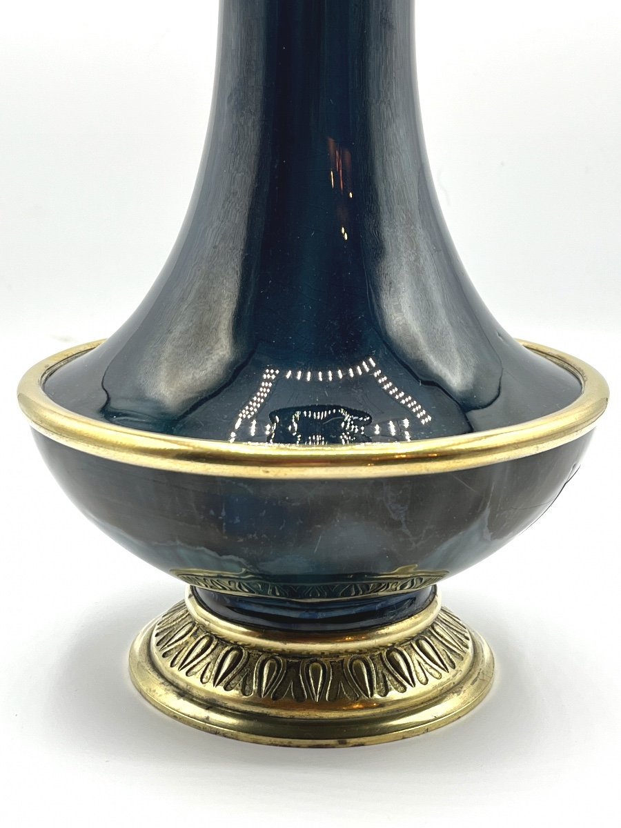 Pair Of Flamed Ceramic Vases. 19th Century-photo-4