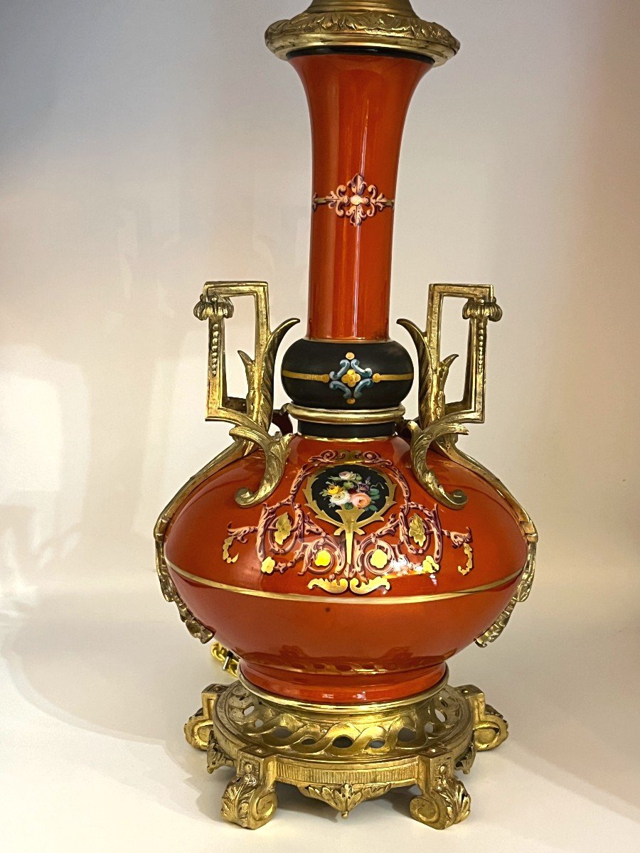 Pair Of Porcelain Lamps . Napoleon III Period-photo-3