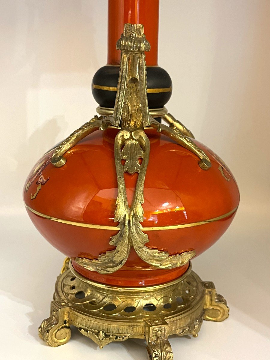 Pair Of Porcelain Lamps . Napoleon III Period-photo-1