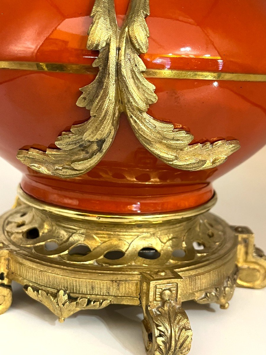 Pair Of Porcelain Lamps . Napoleon III Period-photo-2