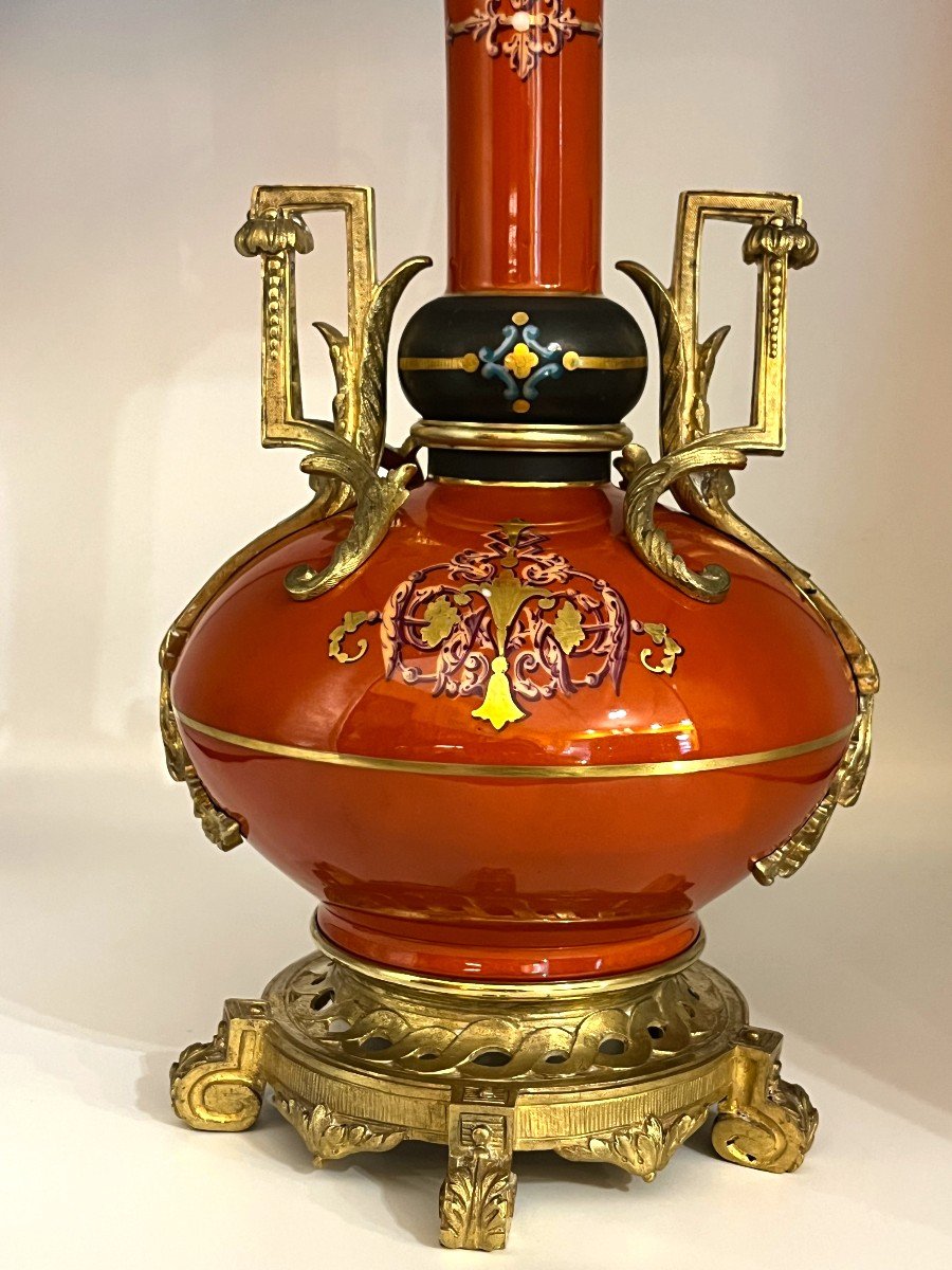 Pair Of Porcelain Lamps . Napoleon III Period-photo-7