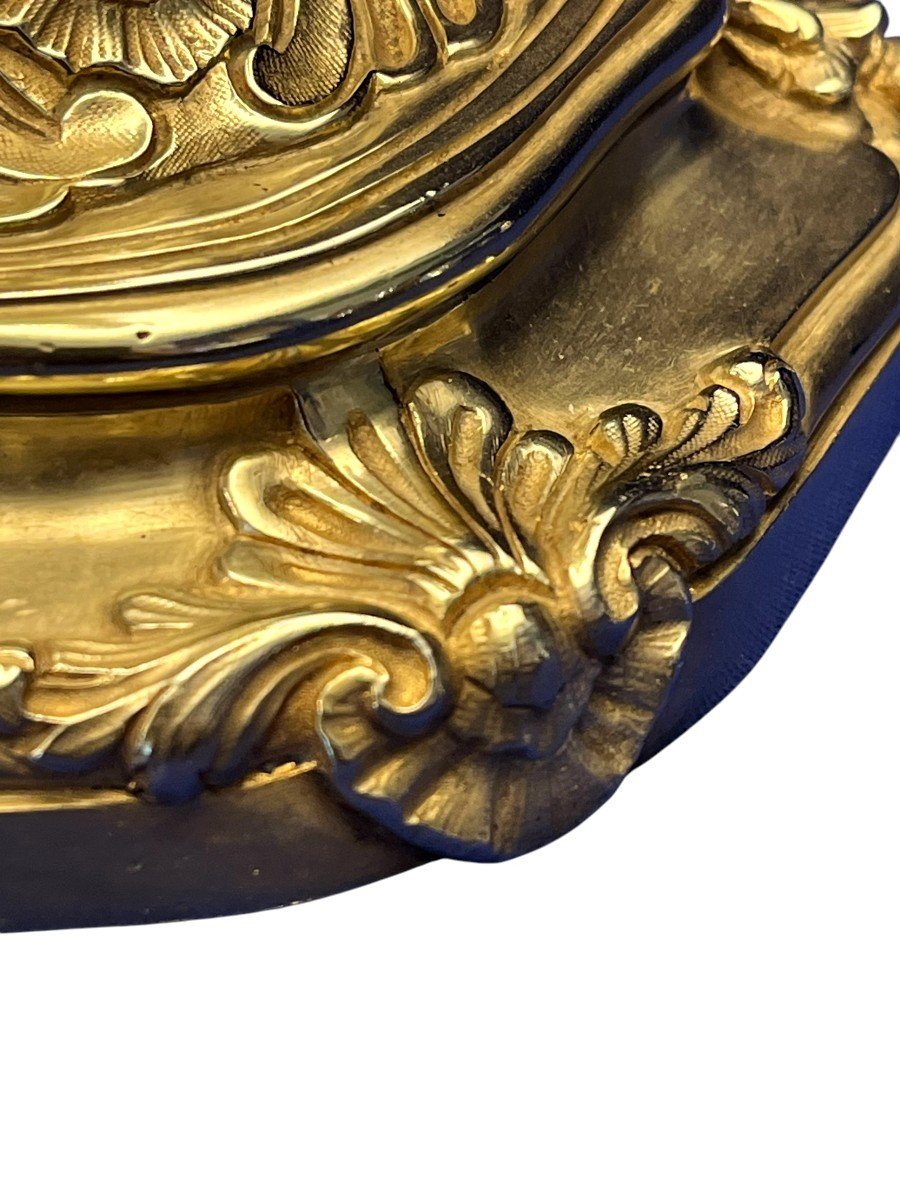 Paire De Flambeaux Montés En Lampes, En Bronze Doré. Style Louis XV. Epoque XIXè Siècle-photo-3