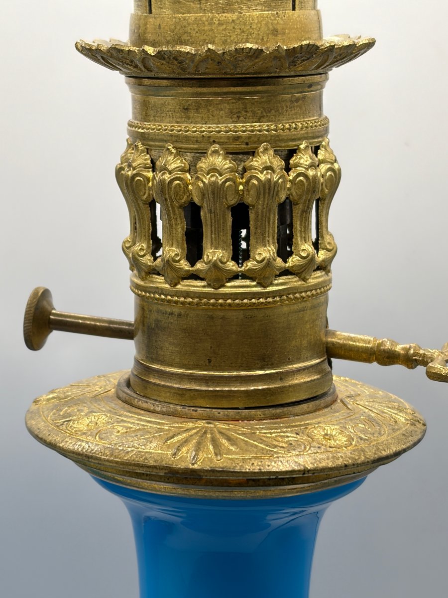 Paire de lampes en opaline . Époque Fin 19e-photo-3