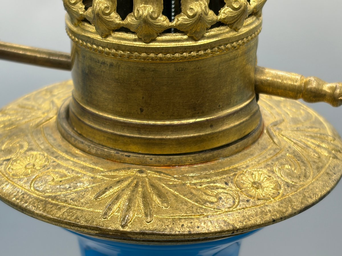 Paire de lampes en opaline . Époque Fin 19e-photo-4