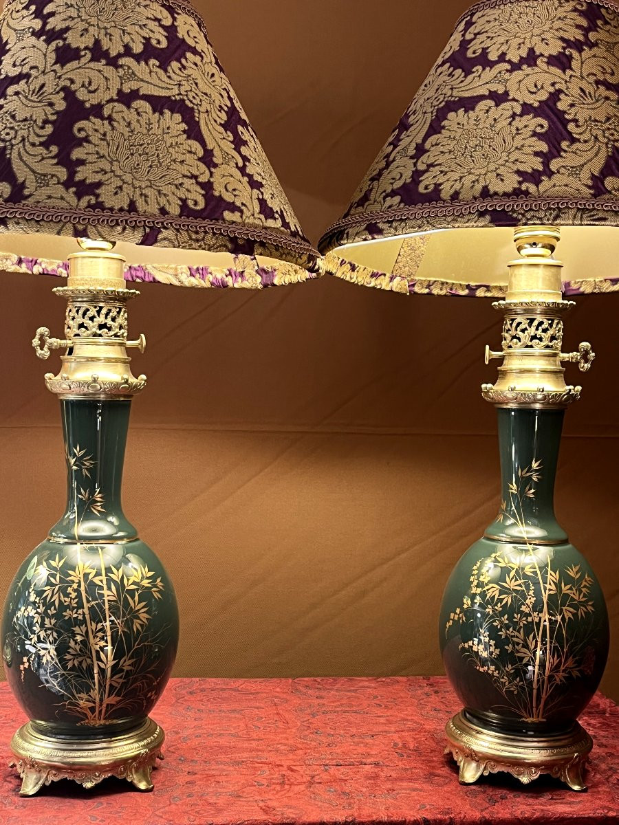 Paire de lampes, Epoque Napoléon III-photo-2