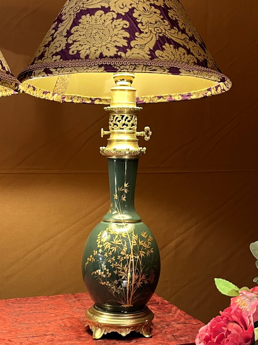 Paire de lampes, Epoque Napoléon III-photo-3