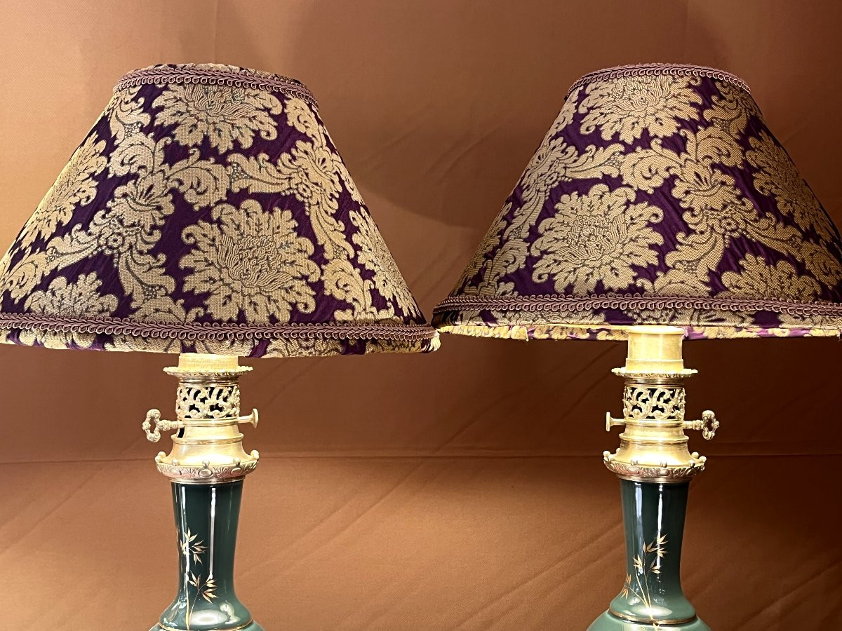 Paire de lampes, Epoque Napoléon III-photo-4