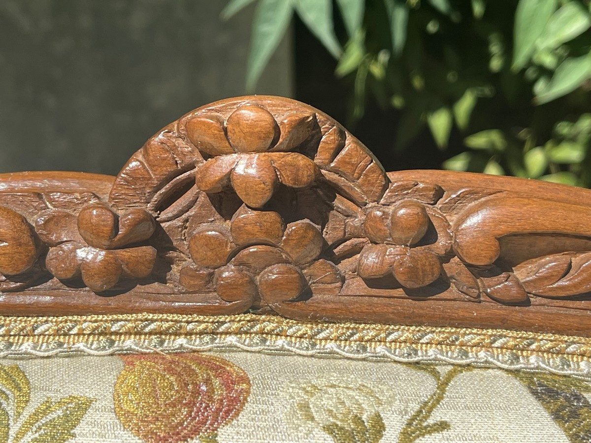 Pair Of  Flat-backed Armchairs . Louis XV Period. Stamped Gourdin-photo-3