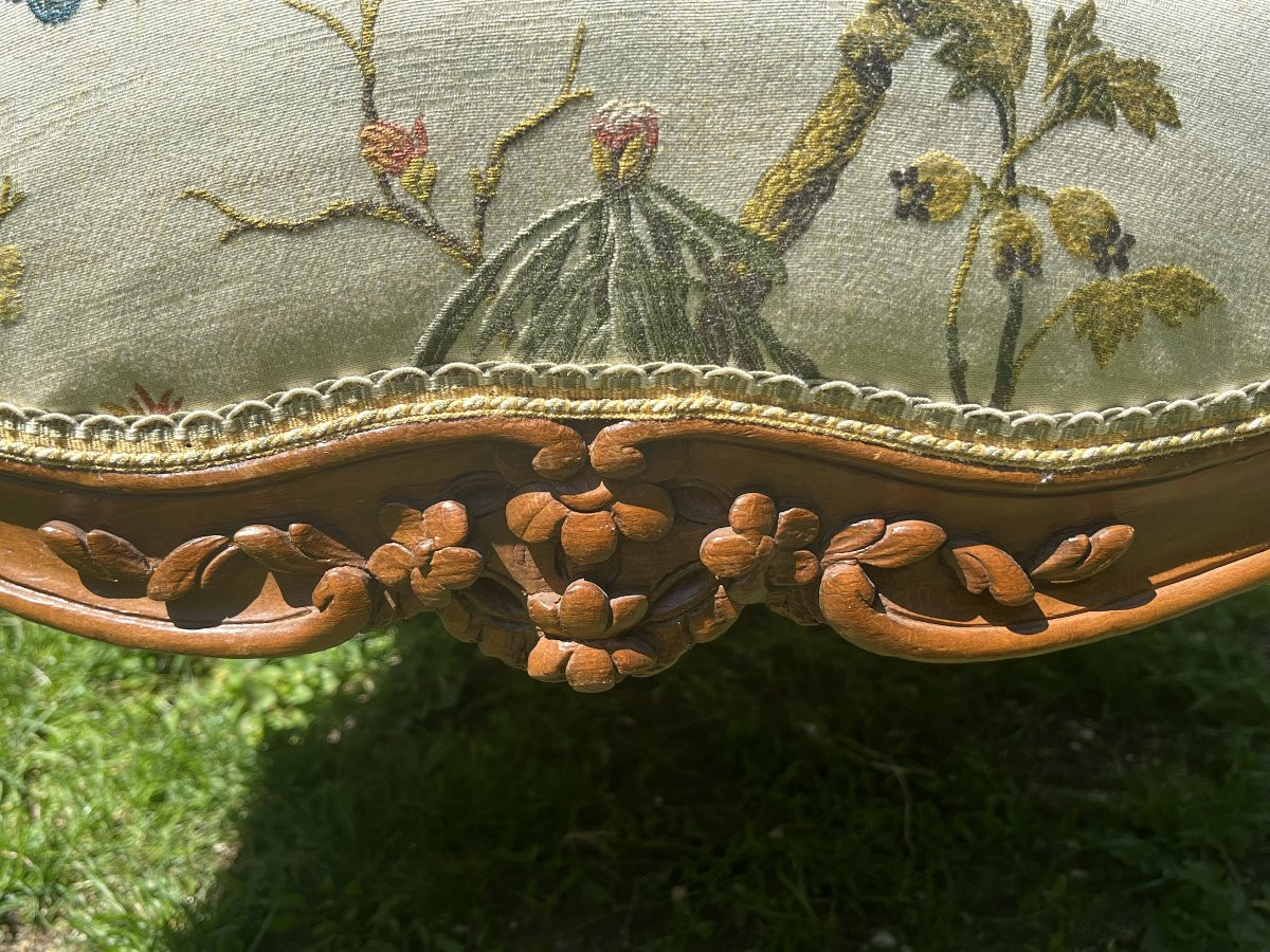 Pair Of  Flat-backed Armchairs . Louis XV Period. Stamped Gourdin-photo-5