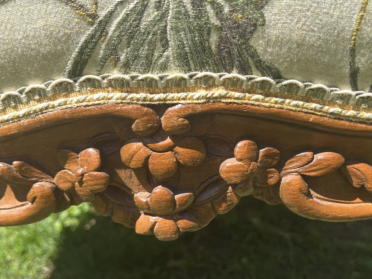 Pair Of  Flat-backed Armchairs . Louis XV Period. Stamped Gourdin-photo-6