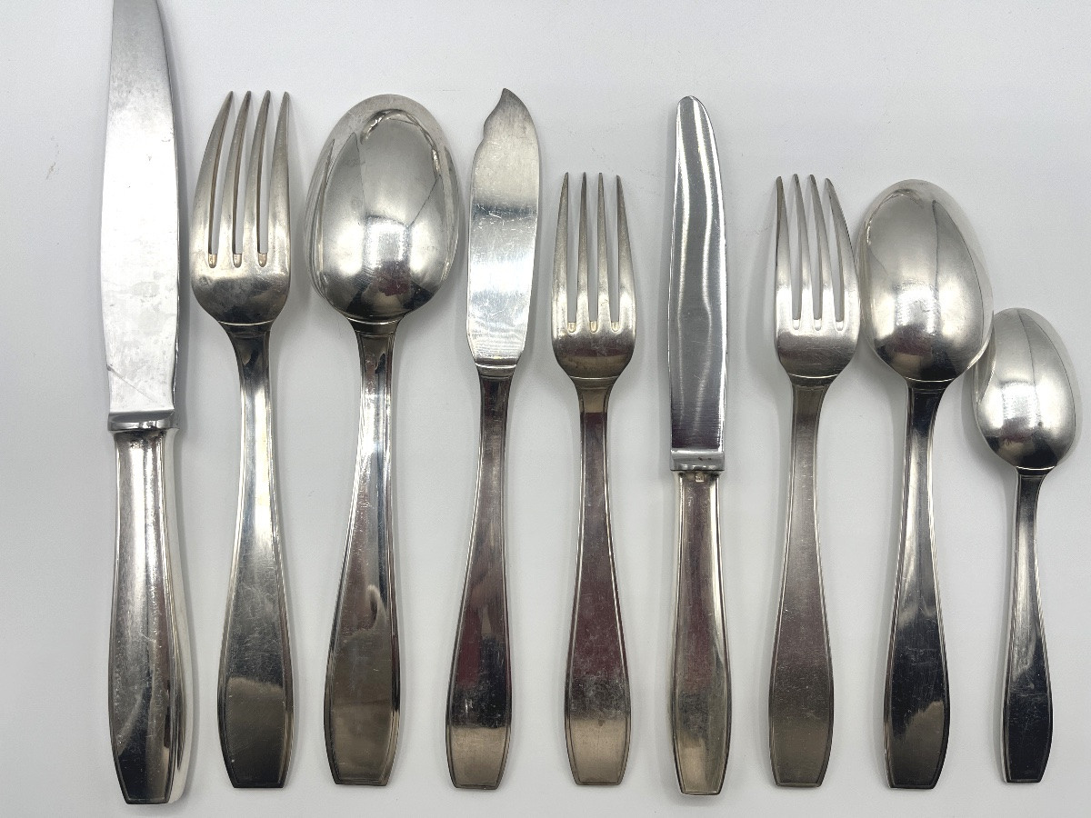 Christofle. Housewife In Solid Silver, Atlas Model, Luc Lanel -photo-2