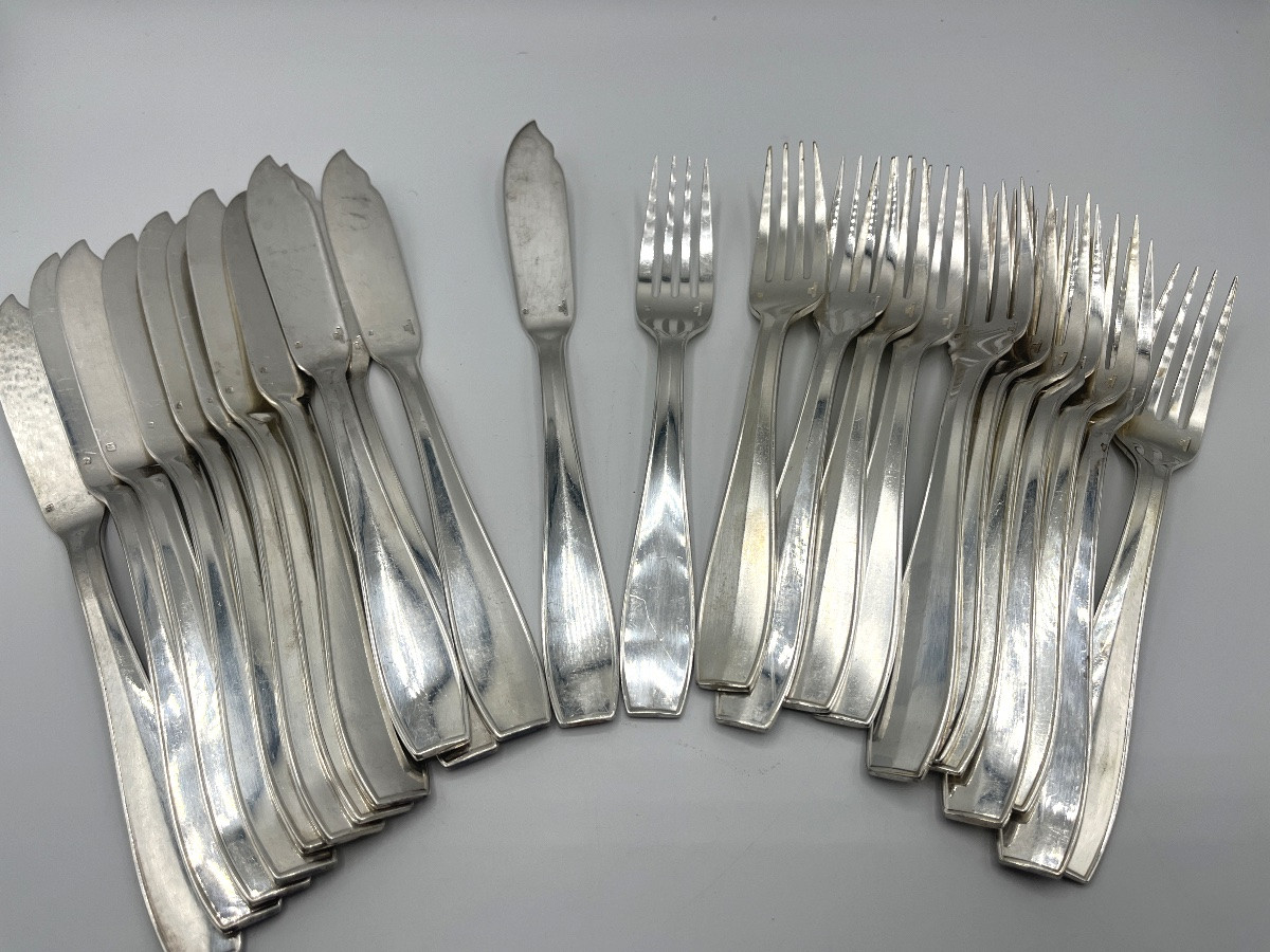 Christofle. Housewife In Solid Silver, Atlas Model, Luc Lanel -photo-2