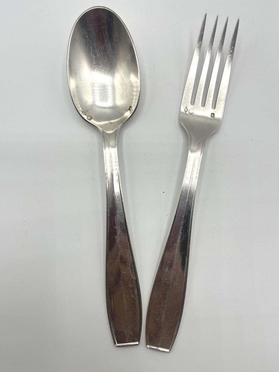 Christofle. Housewife In Solid Silver, Atlas Model, Luc Lanel -photo-5