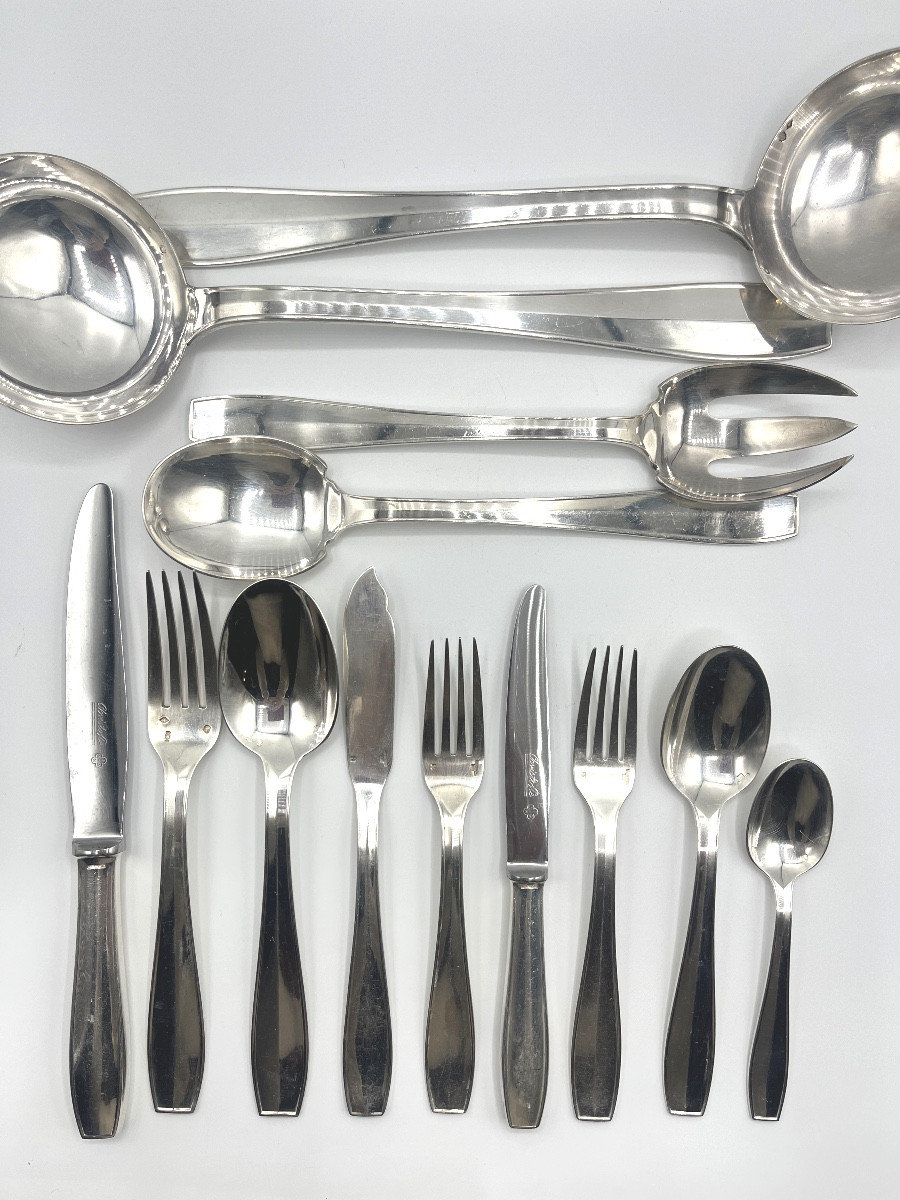 Christofle. Housewife In Solid Silver, Atlas Model, Luc Lanel 