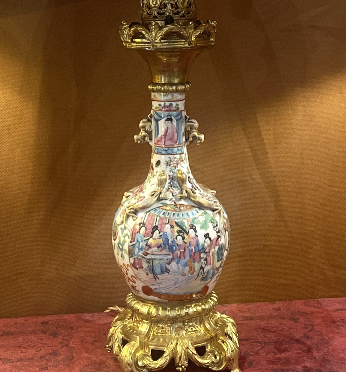 Chinese Porcelain Lamp. Napoleon III Period