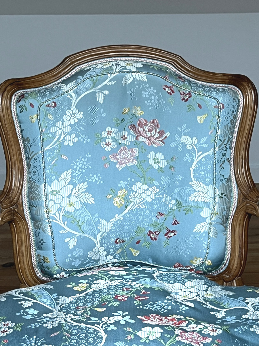 Paire de fauteuils , Époque Louis 15. Estampillés CRESSON-photo-4