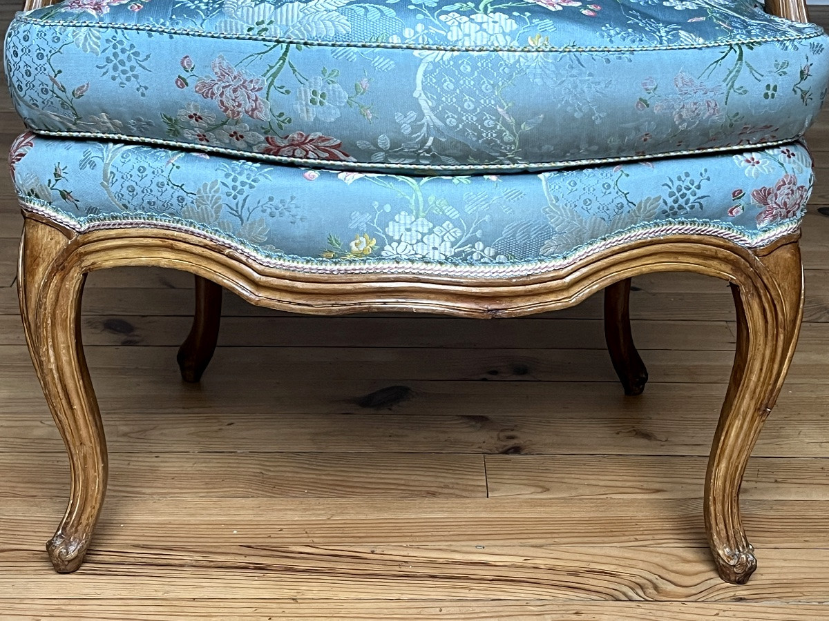 Paire de fauteuils , Époque Louis 15. Estampillés CRESSON-photo-3